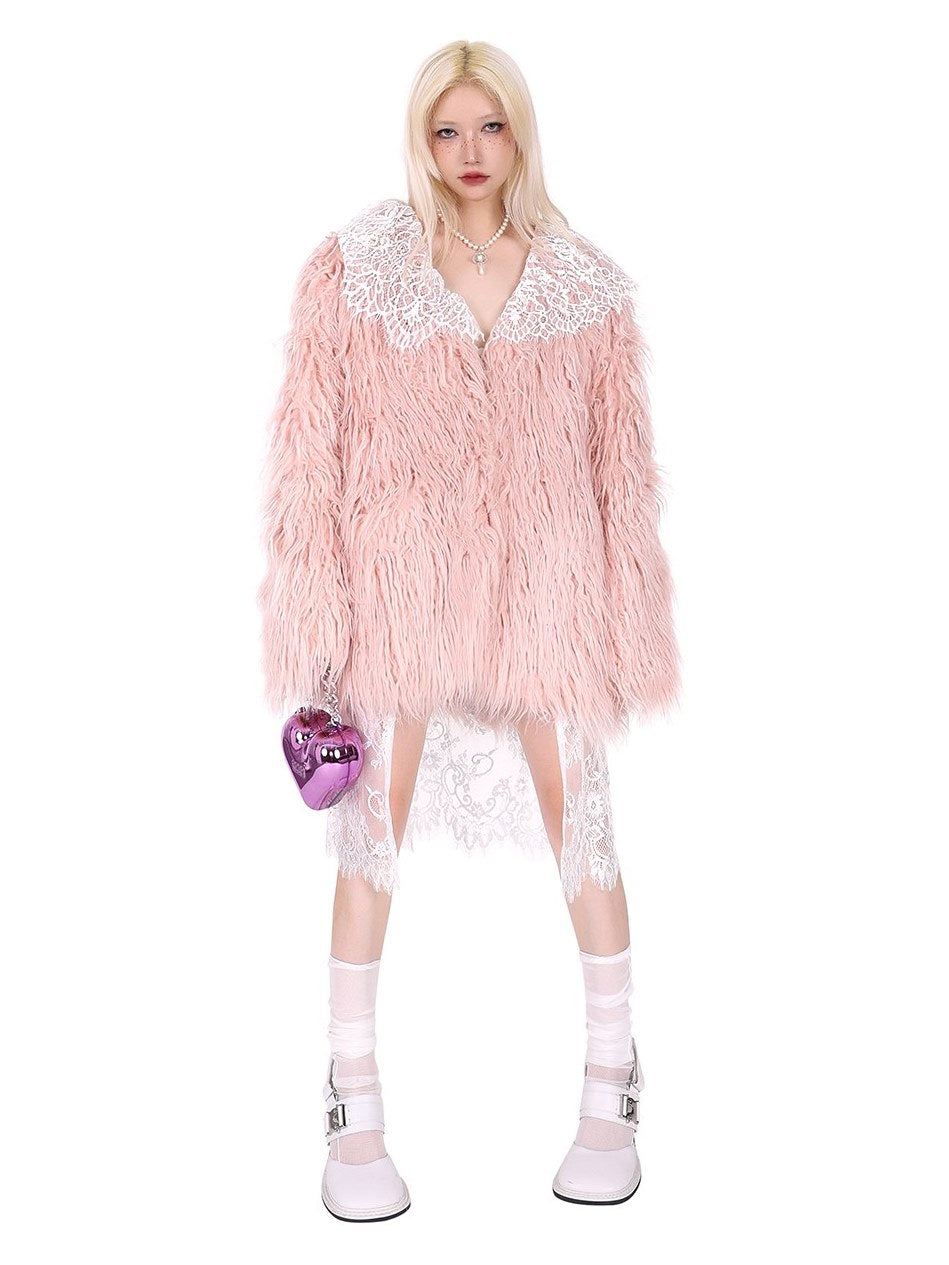 Spitzenverlustpelzmantel