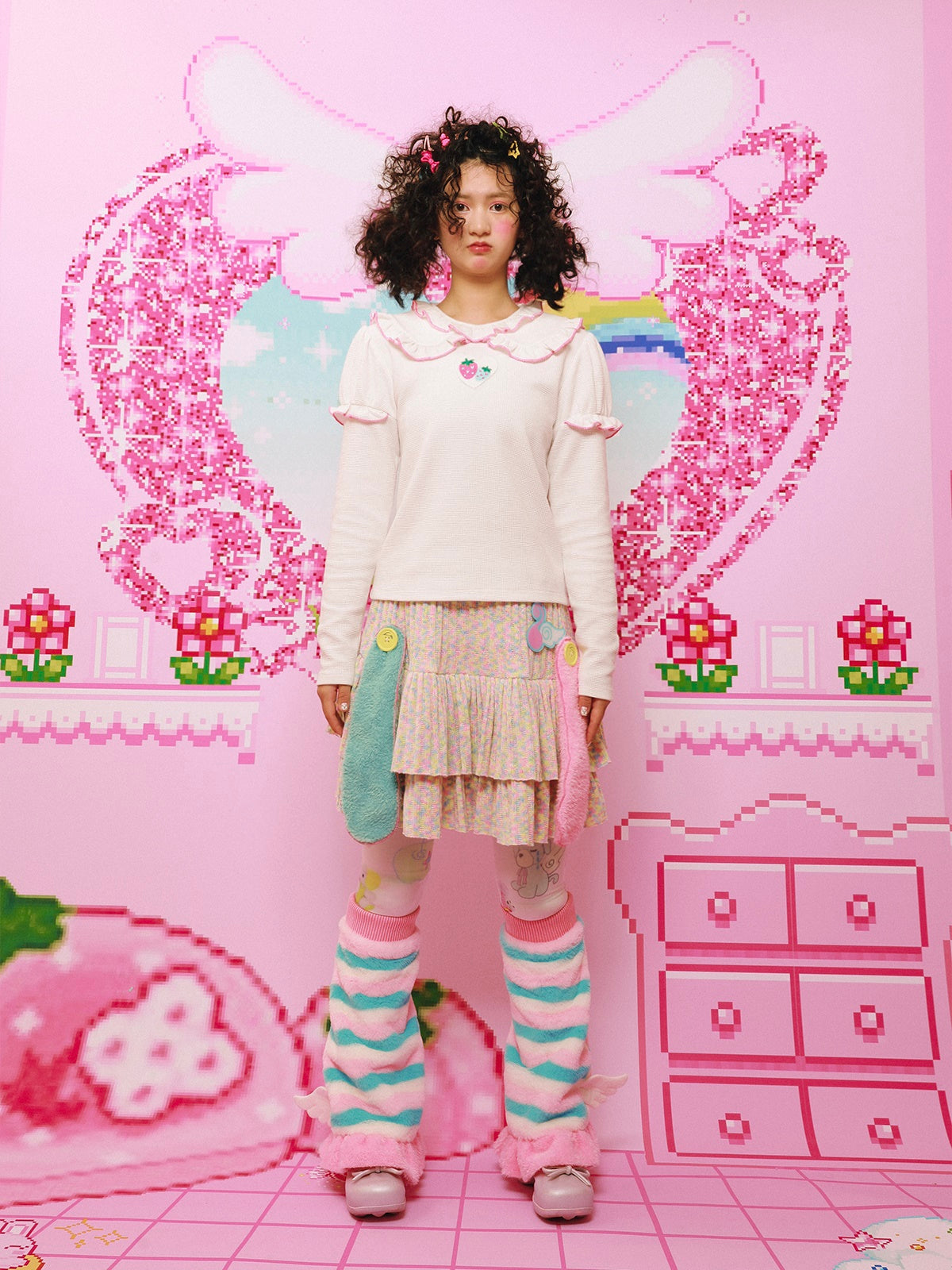 달러 칼라 달콤한 바닥 셔츠