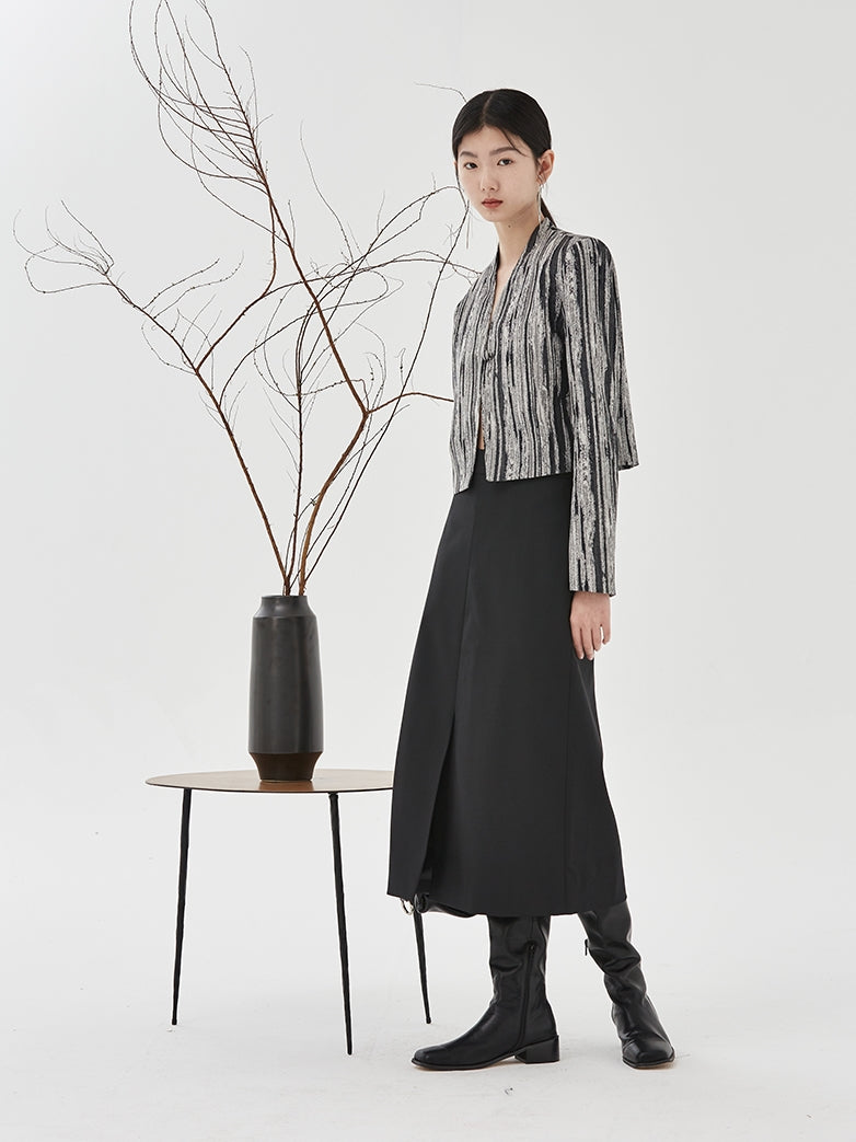 JACQUARD SHORT JACKET