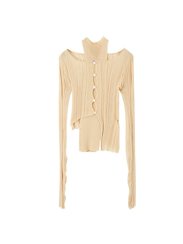 Short Vest & Cardigan TWO-PIECE Set