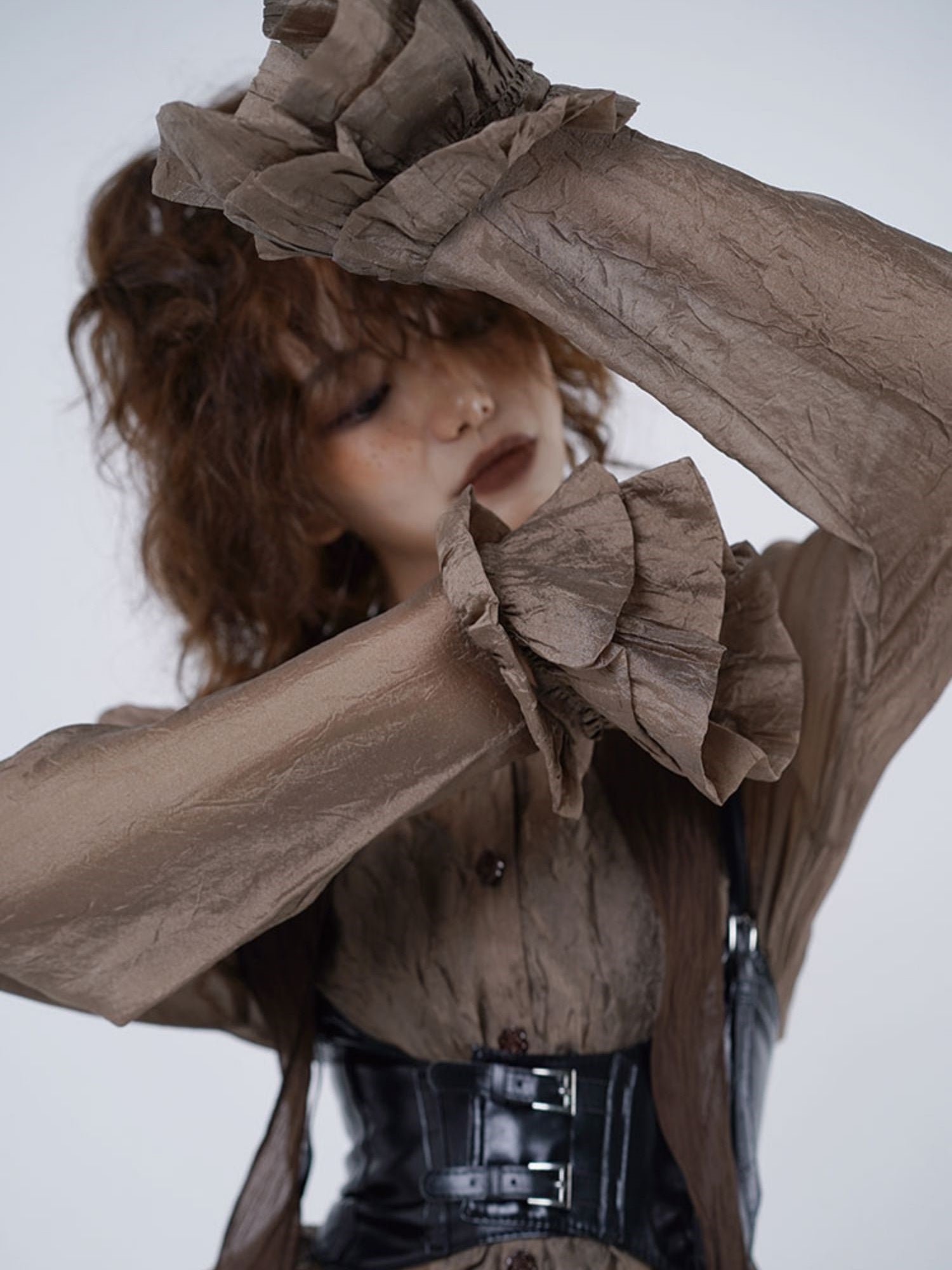 케이크 소매 셔츠