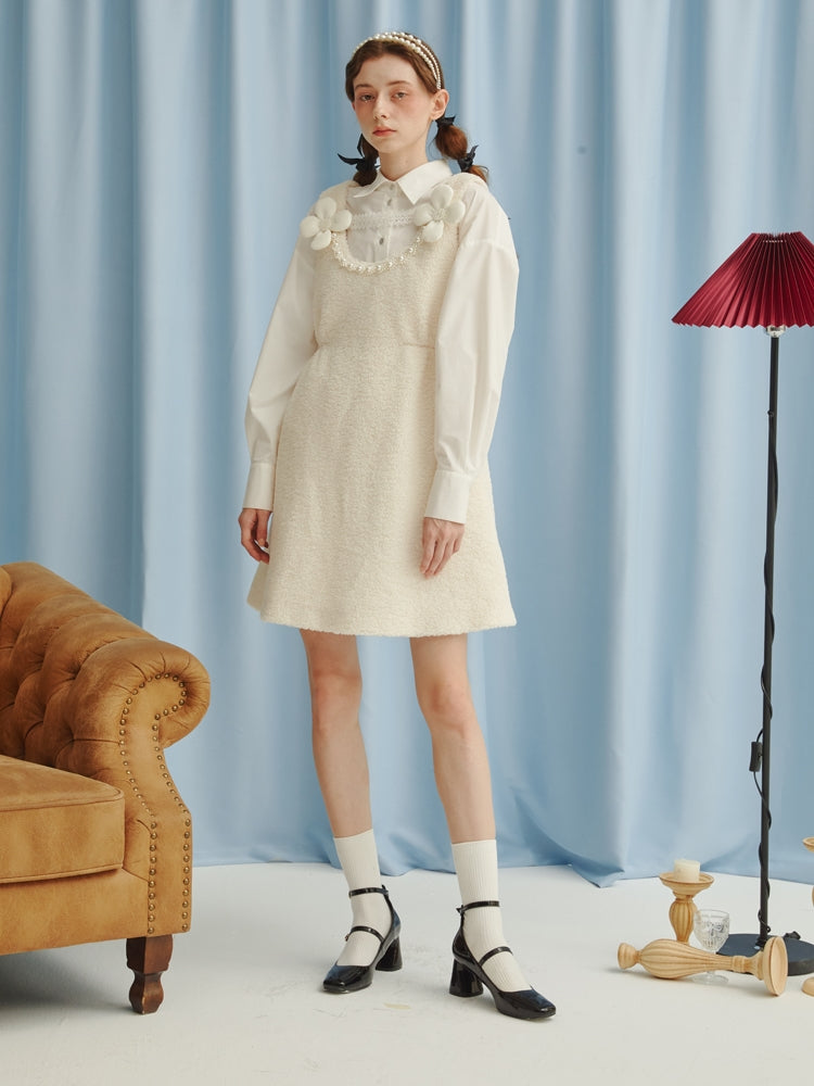 Süße süße Blumenperlenspitze Retro ein Stück