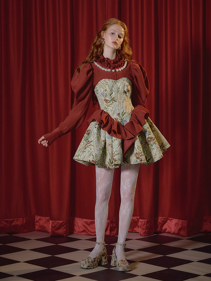 Strap Retro JACQUARD Dress & Leg of Lamb Shirt