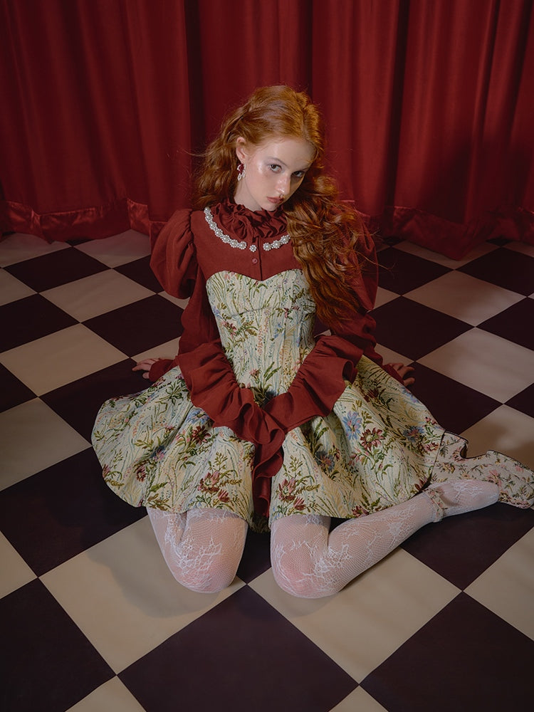 Strap Retro JACQUARD Dress & Leg of Lamb Shirt