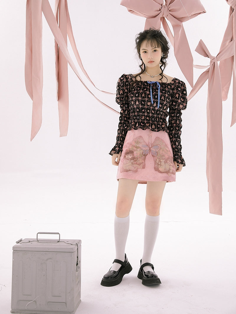 Falten Sie eine Bluse mit Schaufelschotter