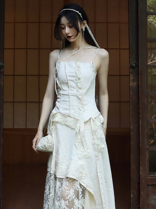 Spitzennähte Hosenträger oben