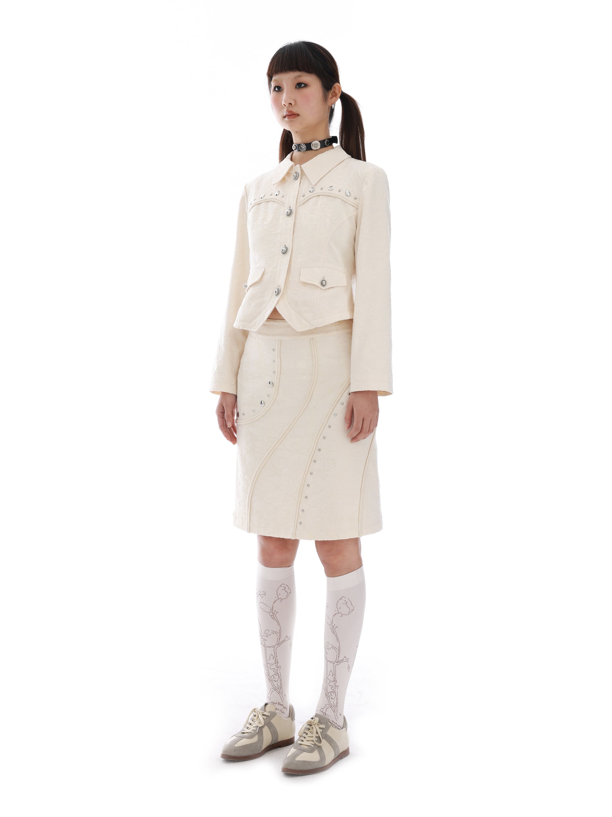 JACQUARD RETRO COLLEGE SENSE JACKET