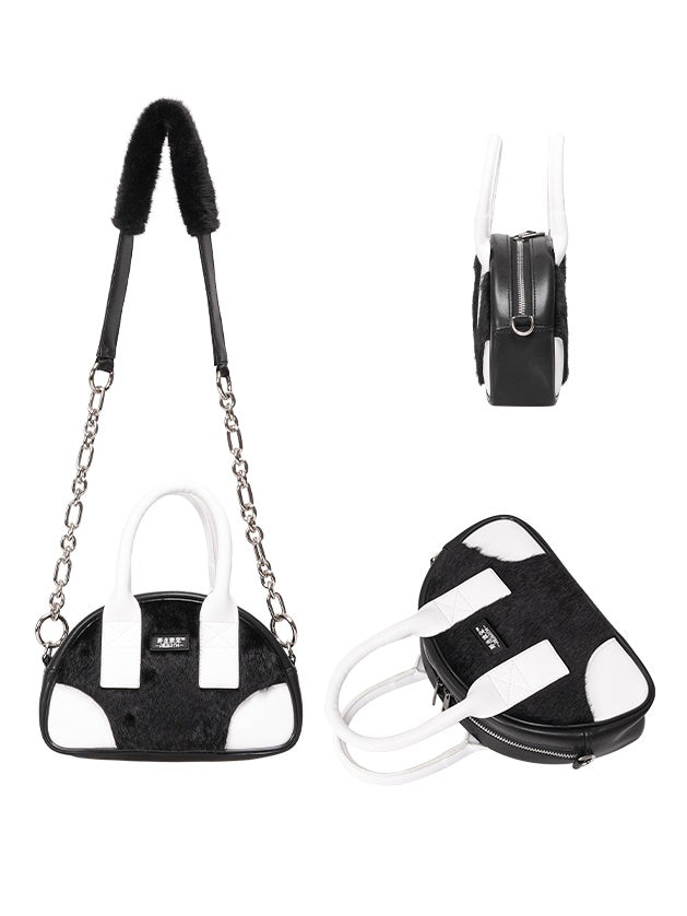 Halbkreis -Pelzbeutel