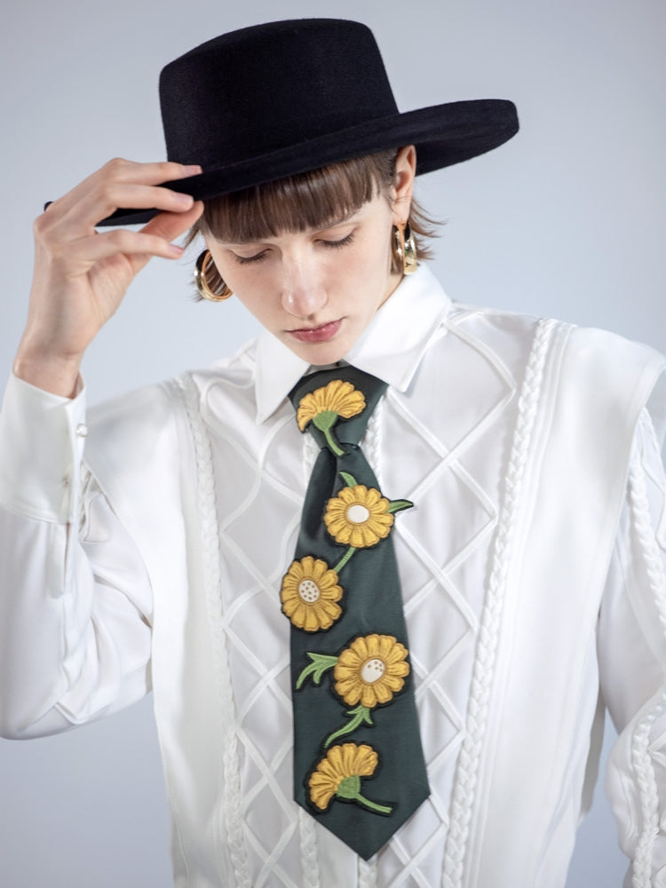 Dreidimensionale modische Blumenkrawatte