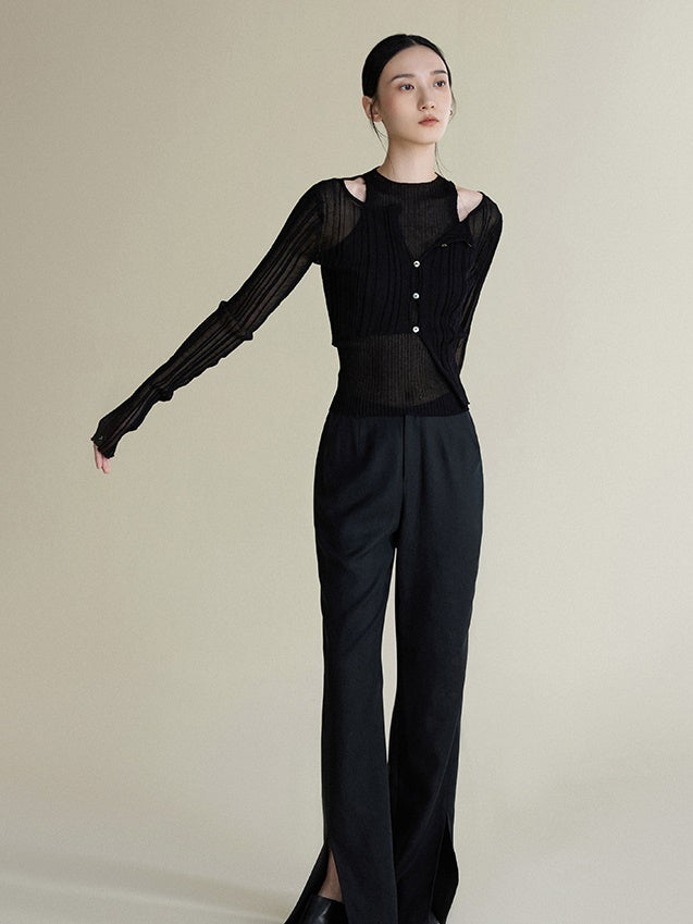 Short Vest & Cardigan TWO-PIECE Set