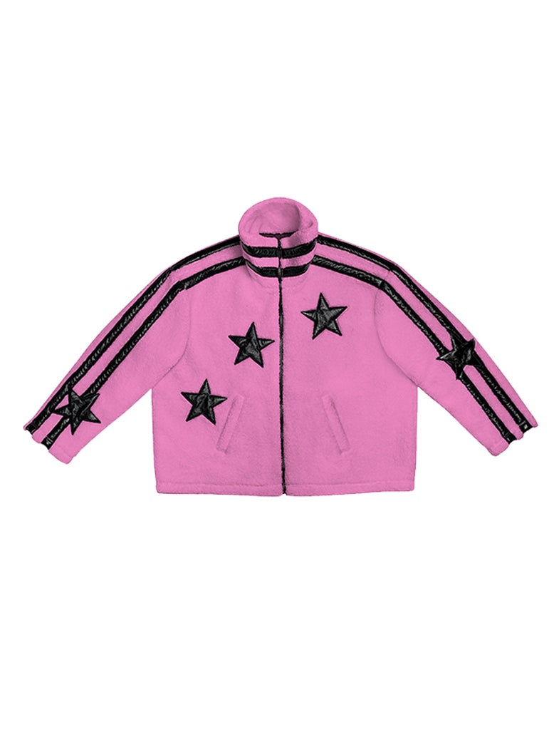 Patent-Leder-Pentagramm Boa-Mantel