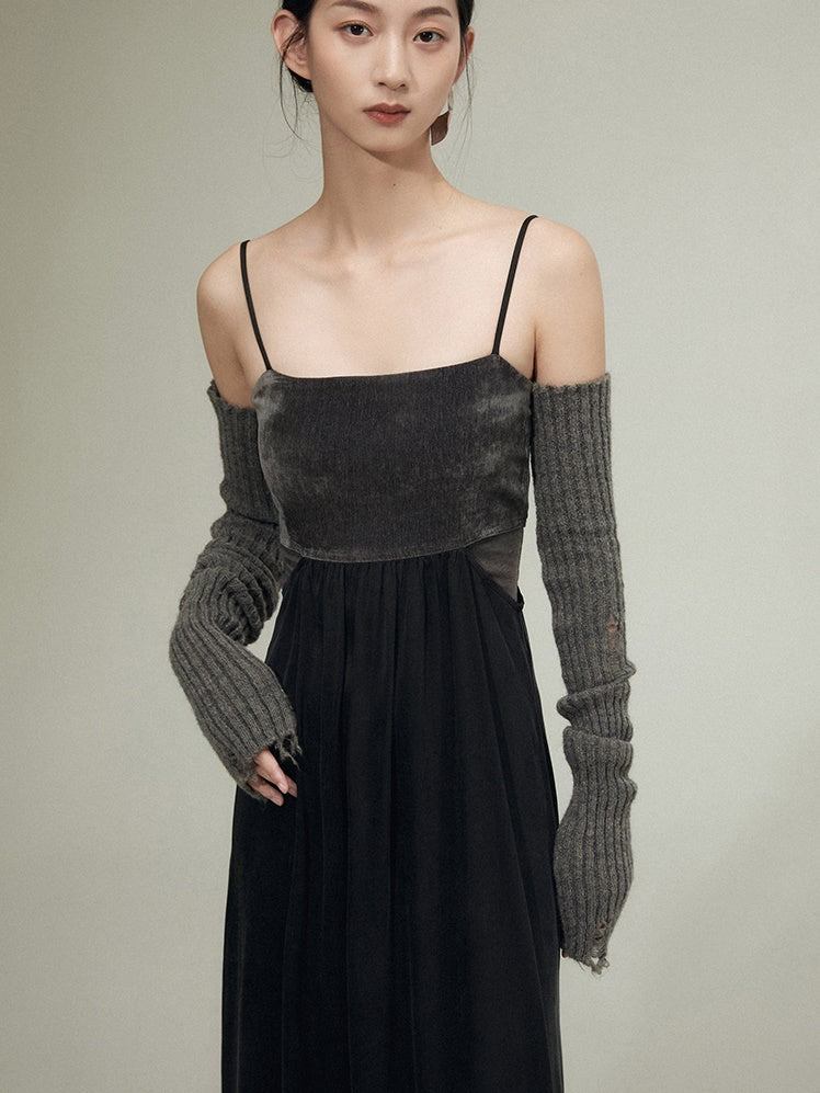 Hole Knit Long Arm Warmer