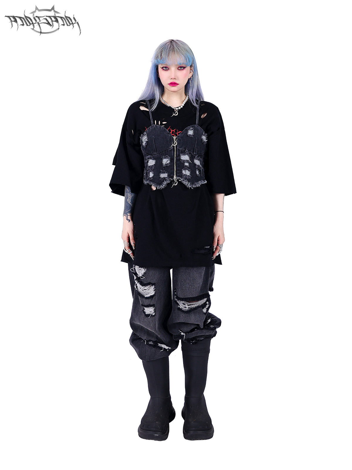 Pantalon de n ° à la jambe de nichi en denim