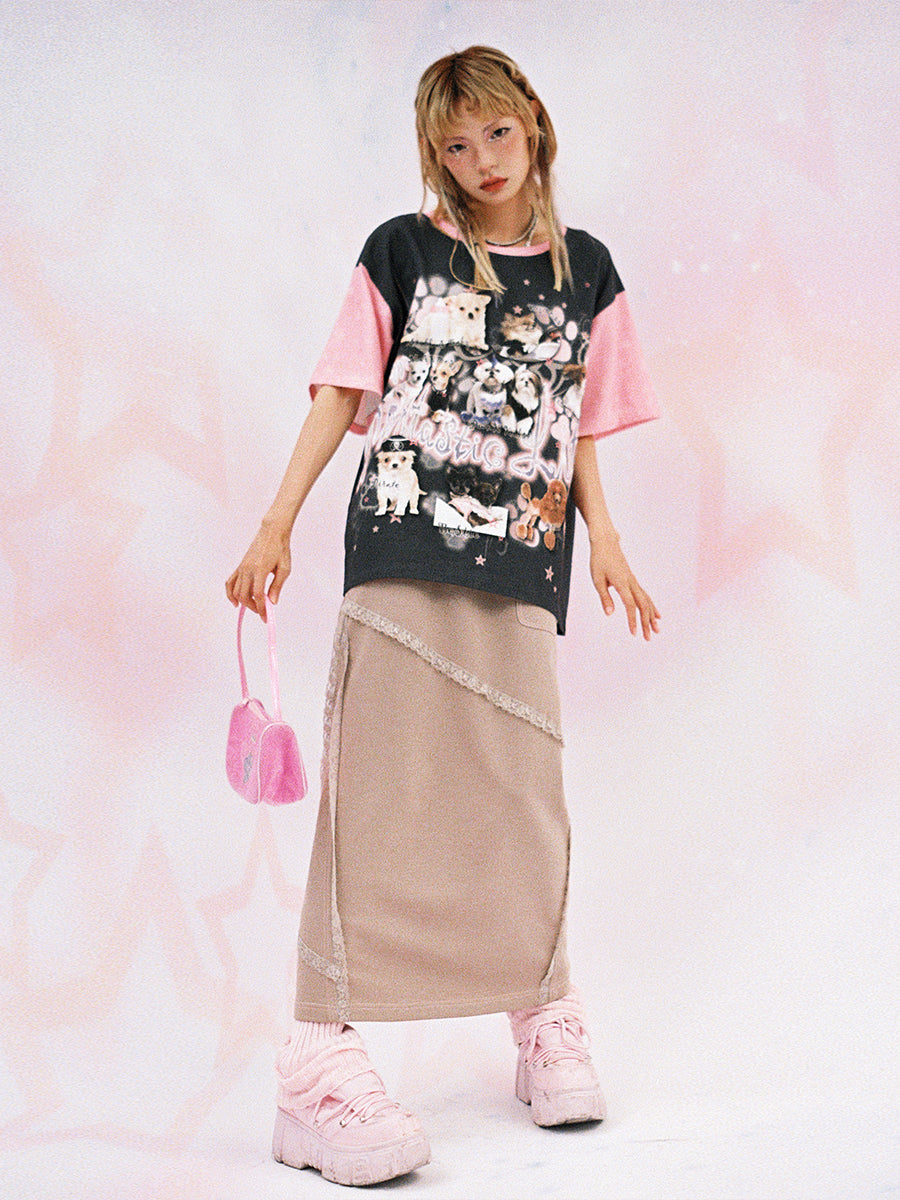 T-shirt décontracté animal de chien