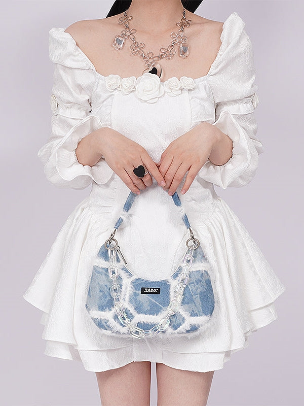 Denim Retro Armpit Bag