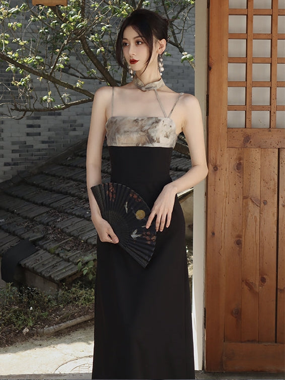 서스펜더 드레스를 인쇄하십시오