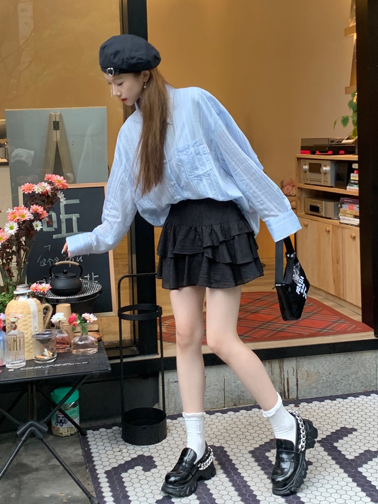 Chemise de protection solaire lâche à manches longues