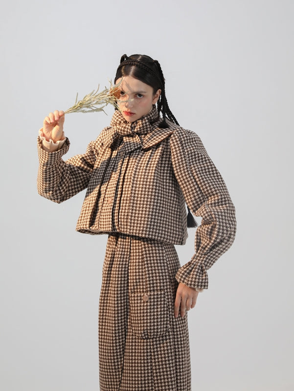 Plaid Girly Retro Jacket & Skirt