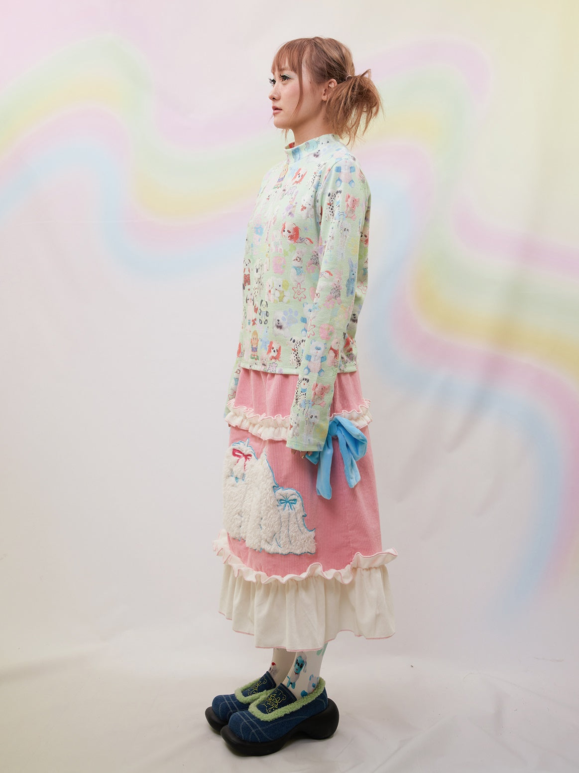 인쇄 된 바닥 셔츠