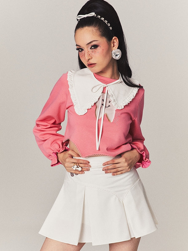 NICHI POPTEETH asymmmtry Collar & Cutsew