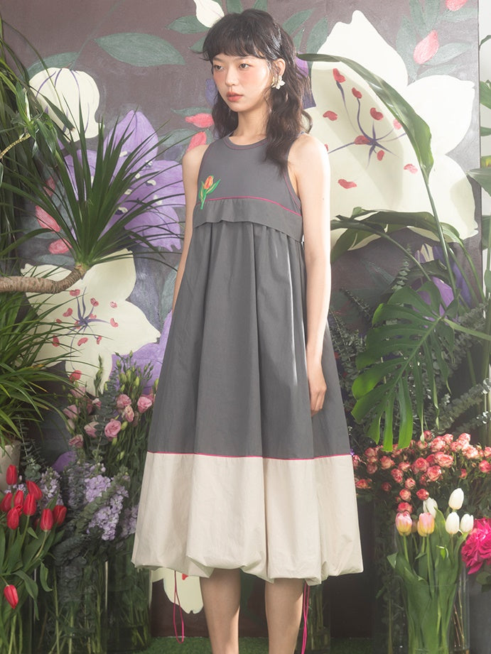 대비 색상 조절 가능한 새싹 원피스
