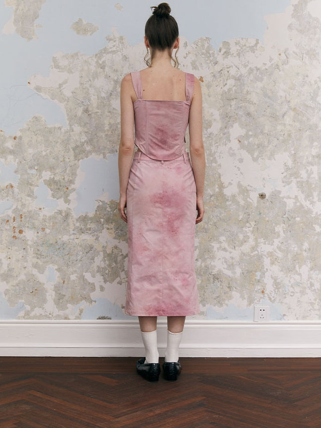 TIE-DYE Ctopped Bustier Camisole