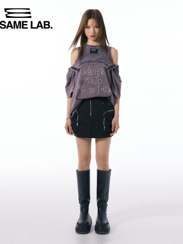 Tooling Pocket A-line Skirt