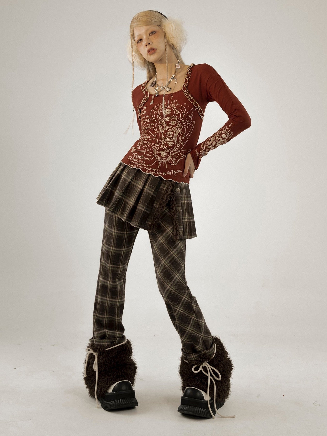 Slim Knitted Printed Bottoming Shirt