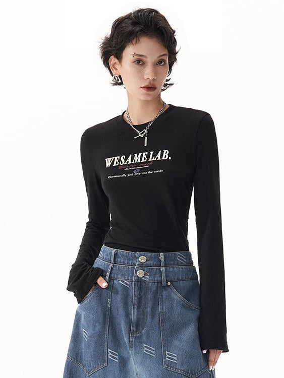 Briefe drucken Langarm T-Shirt