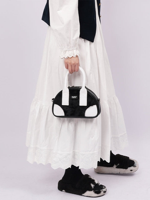 Halbkreis -Pelzbeutel