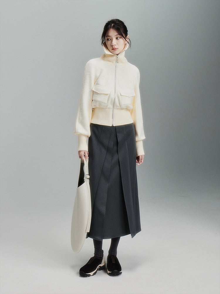 Feather Textural Knittde Jacket