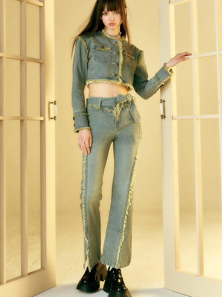 Gurt Rohkante Micro Slim Jeans
