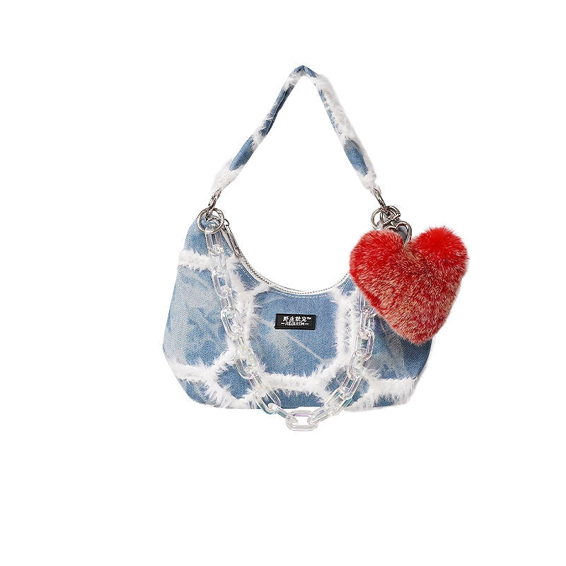 Denim Retro Armpit Bag