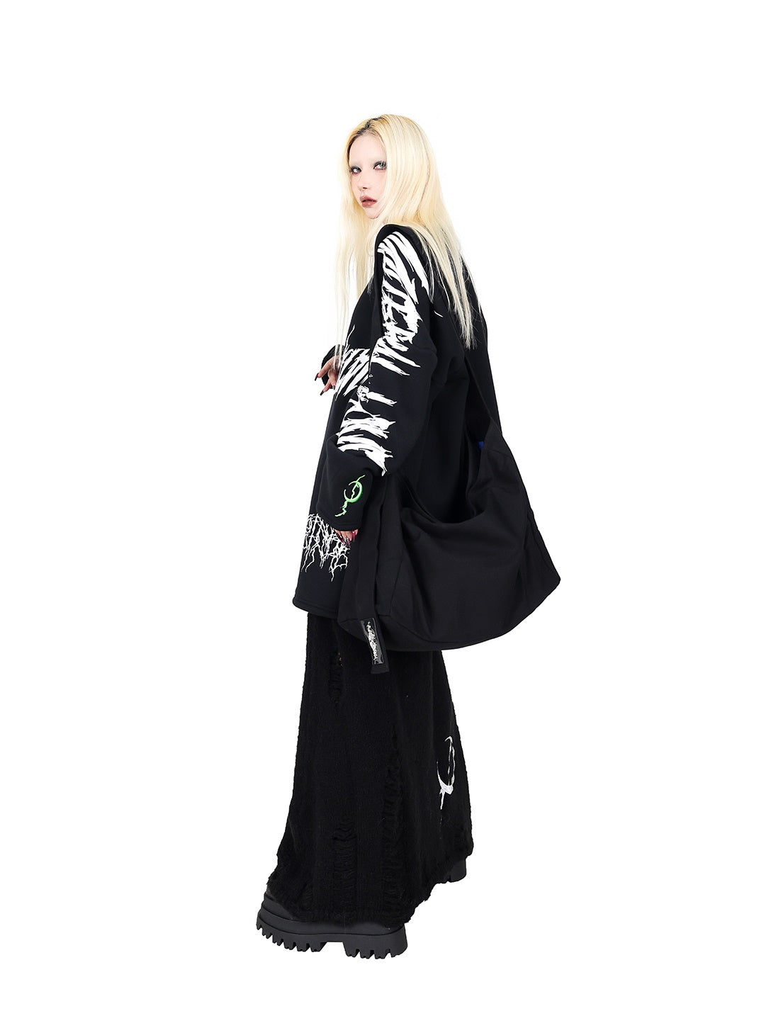 충격 편지 인쇄 느슨한 풀오버