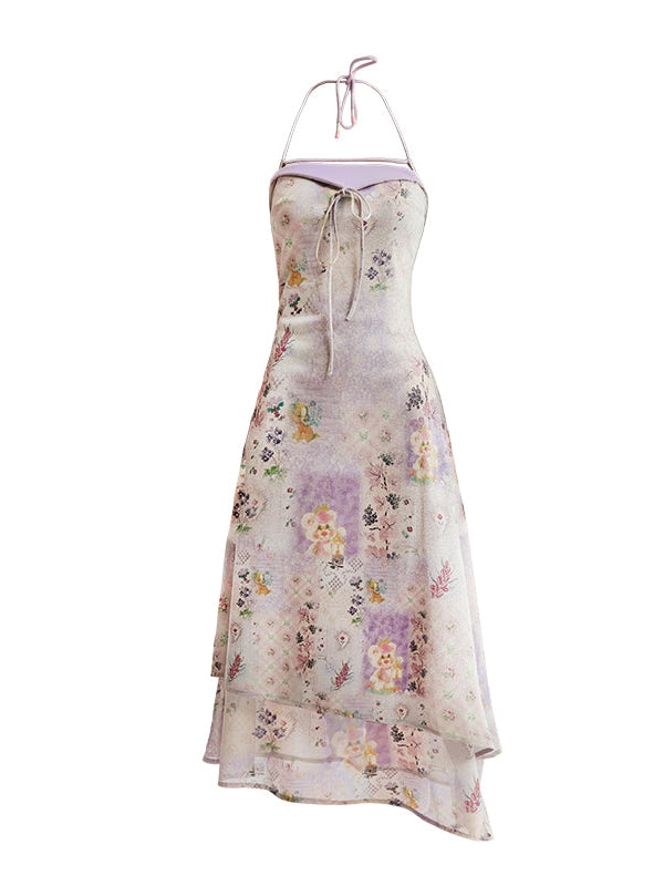 고삐 스트랩 두 가지 방법 드레스를 인쇄하십시오