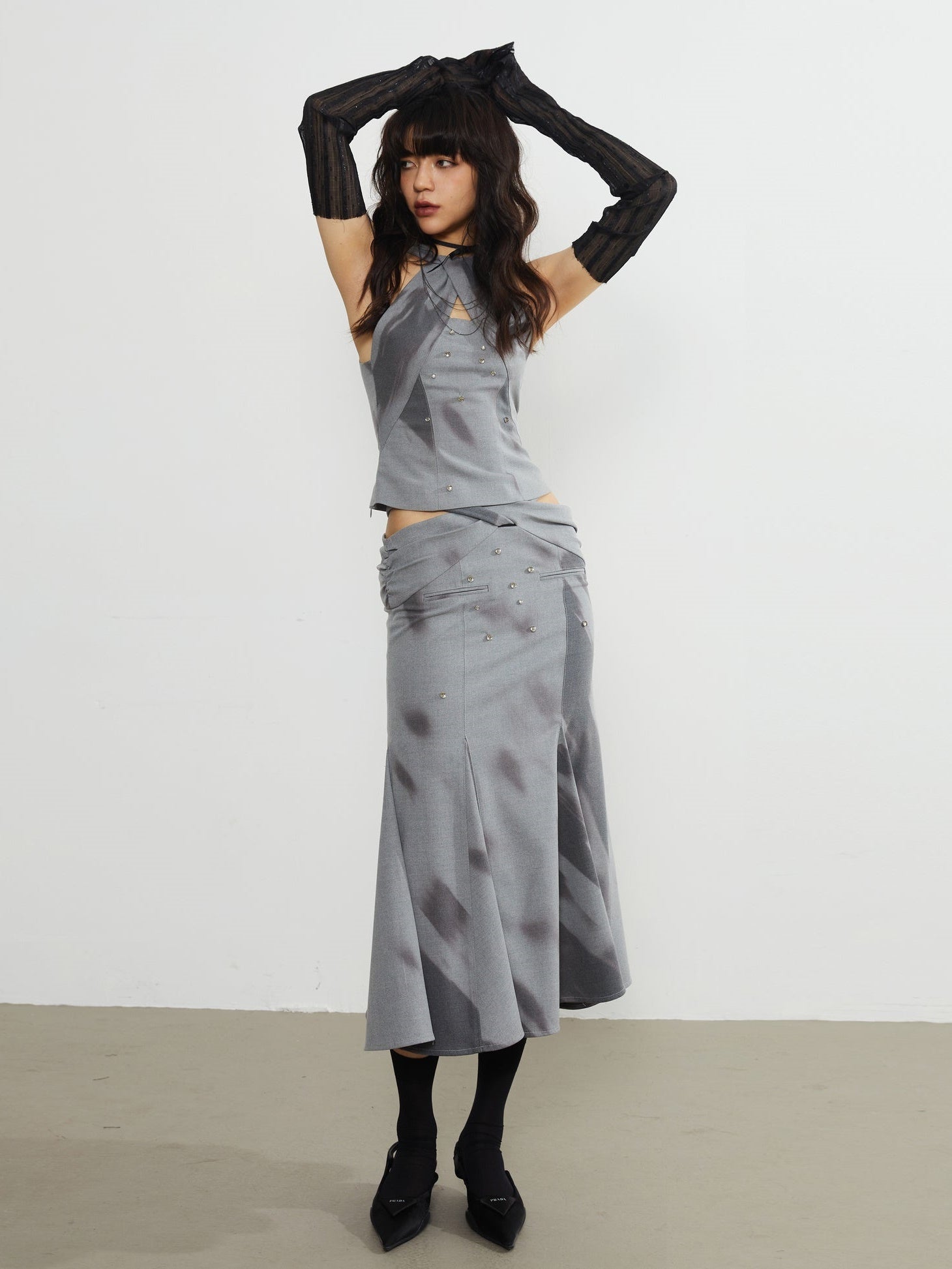Printing PUNK HOLLOW SKIRT