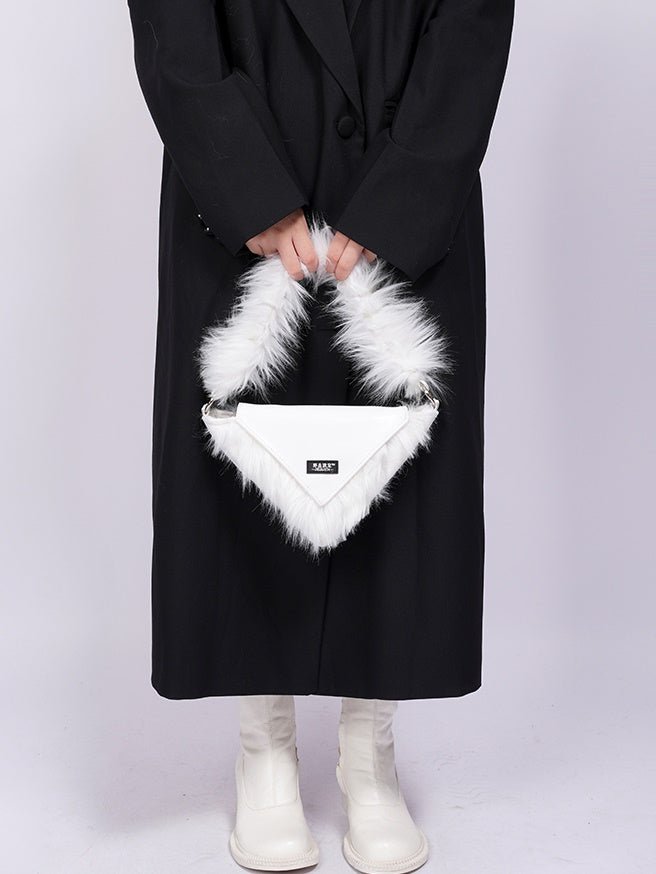 Pelz eine Schulter -Diagonal -Tasche