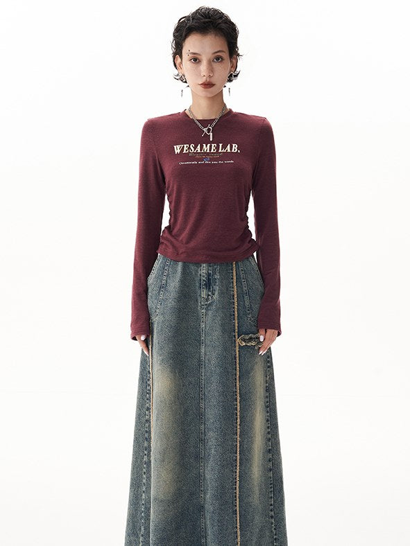 Briefe drucken Langarm T-Shirt