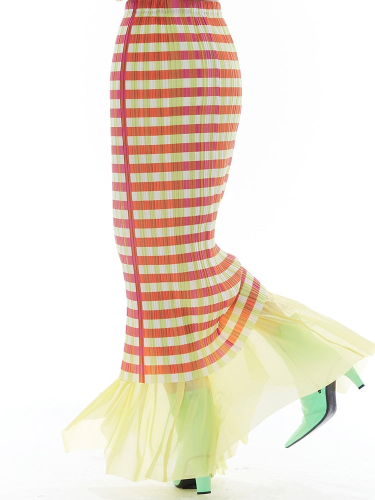 탄성 높은 허리 메쉬 불규칙한 얇은 바지