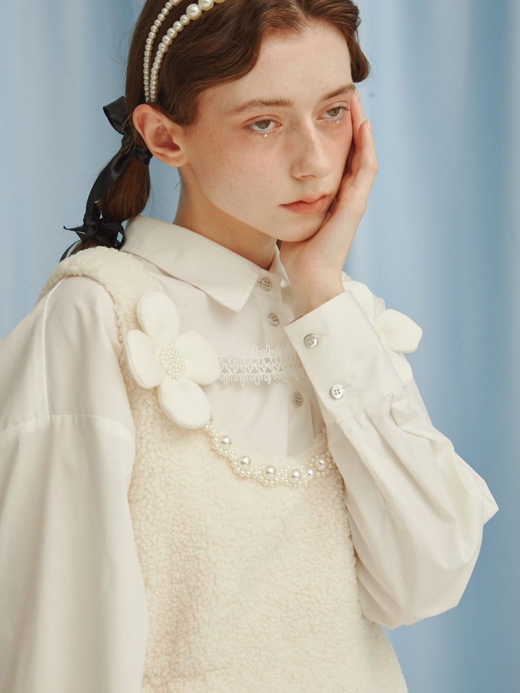 Süße süße Blumenperlenspitze Retro ein Stück