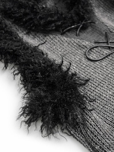 Plüsch dreidimensionale Design-Strickpulloverweste