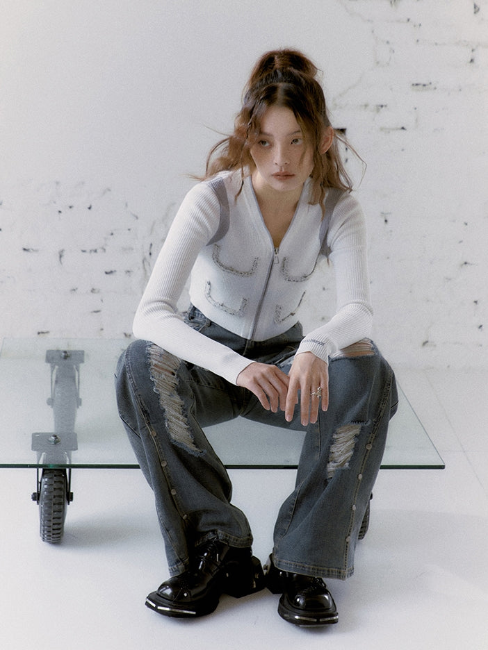 Hohe Taille lose Strömer