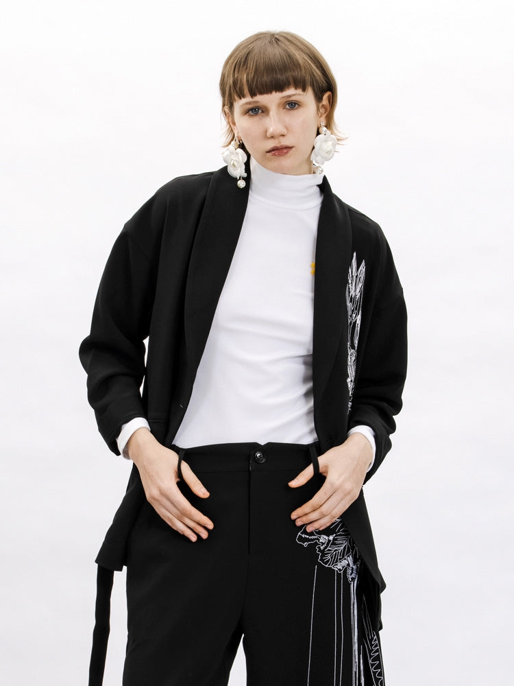 Broderie de la veste en forme d&