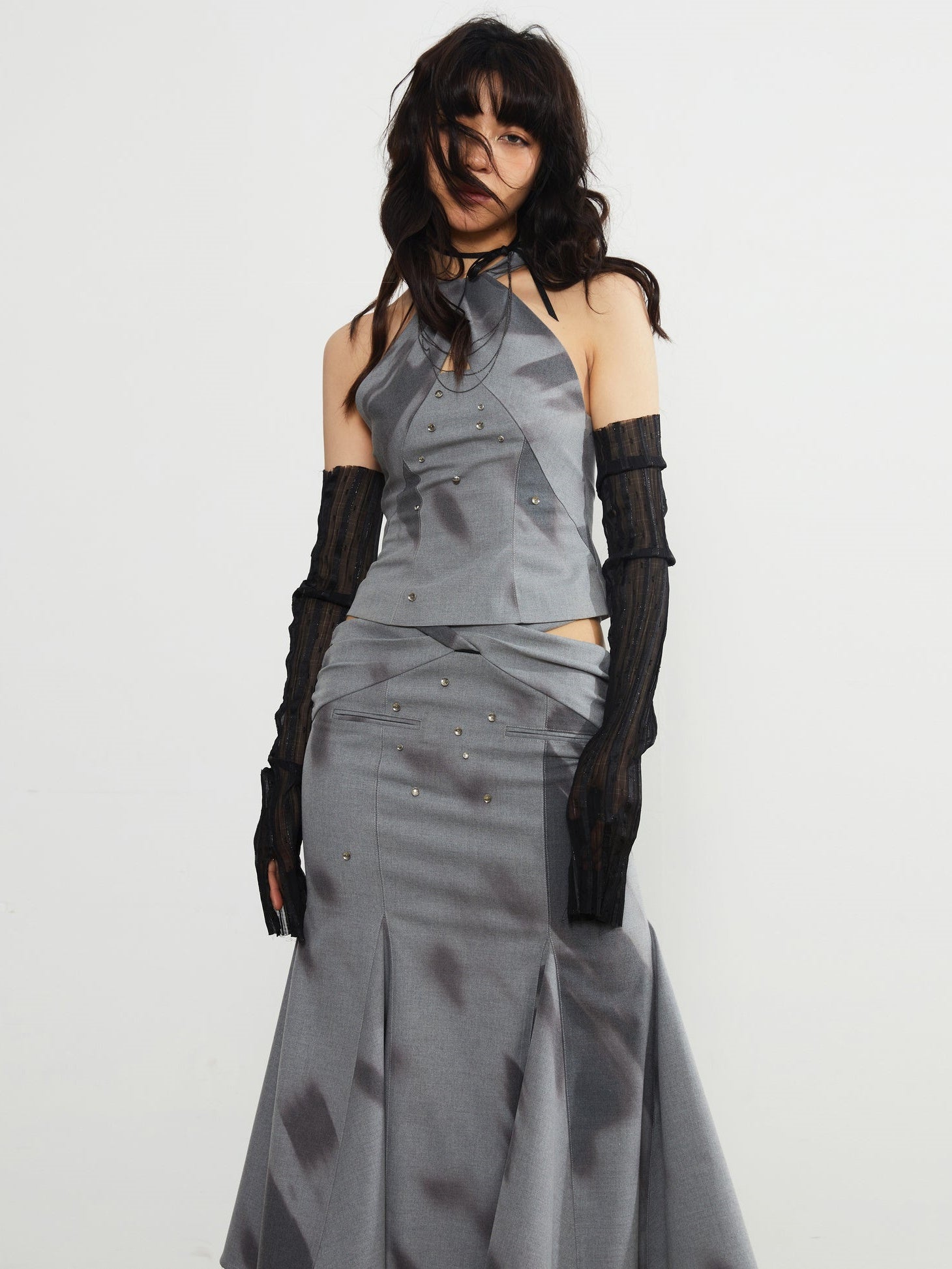 Printing PUNK HOLLOW SKIRT