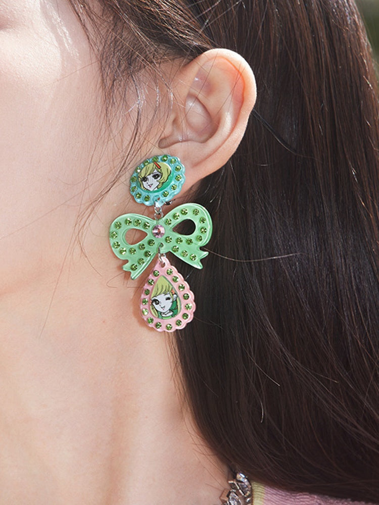 활 아크릴 모조 다이아몬드 귀걸이 및 피어싱