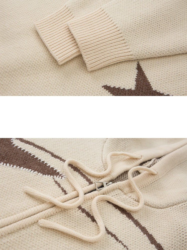 스타 후드 스웨터