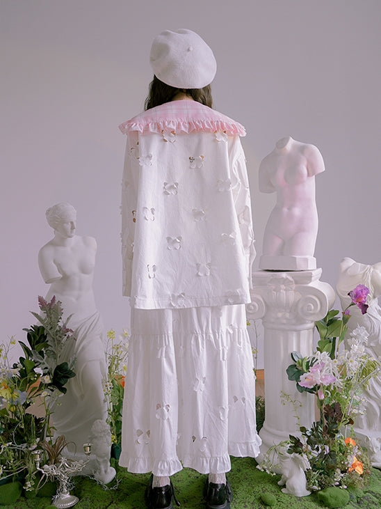 나비를 클리핑 독특한 귀여운 블라우스