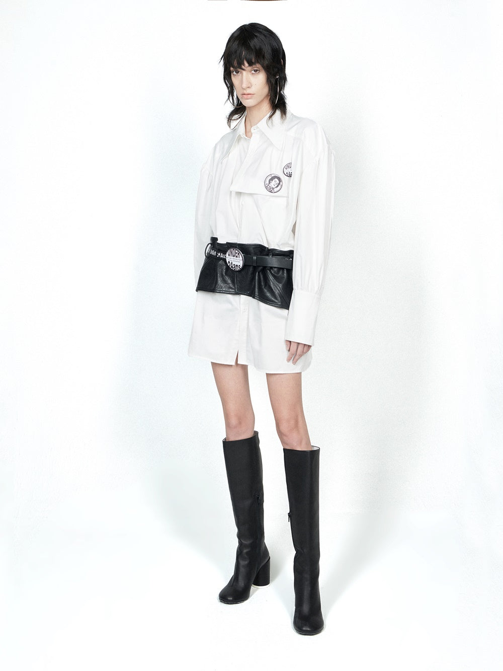 Cooles Nichi Ledergürtelhemd