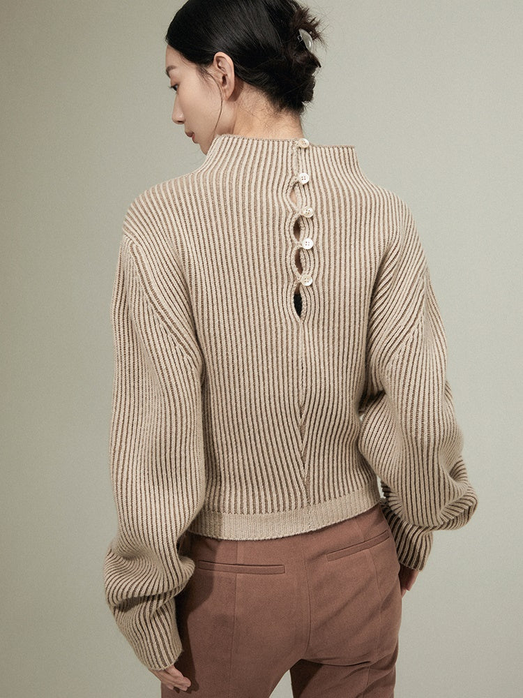 Übergroßer Grubenpullover