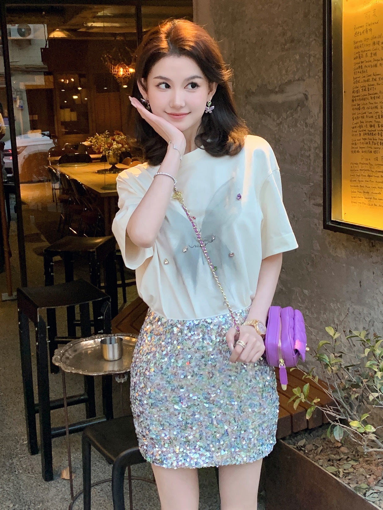 Butterfly Print Loose T-Shirt